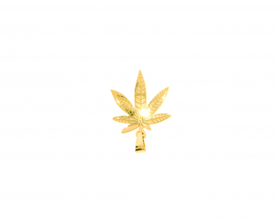 DIJE MARIHUANA DE ACERO INOXIDABLE