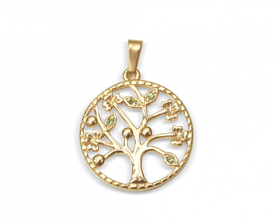 DIJE ÁRBOL DE LA VIDA PIEDRAS PRECIOSAS
