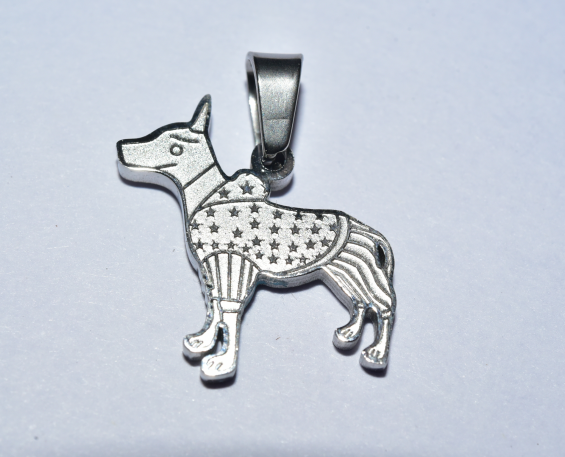 DIJE DE PERRO DE ACERO INOXIDABLE 