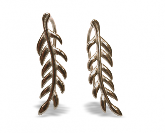 Aretes de hojas 