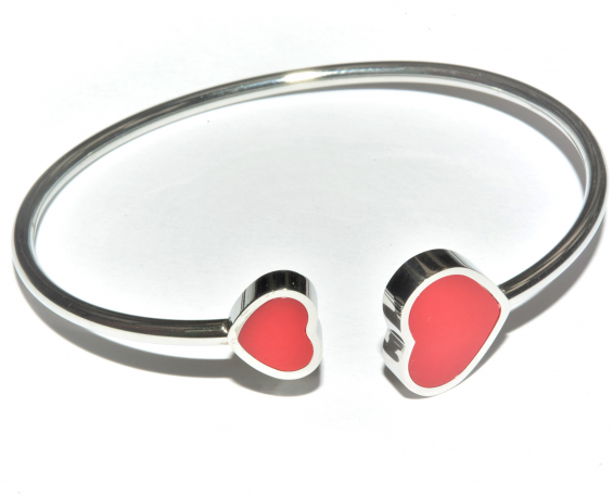 BRAZALETE CORAZÓN ESMALTADO