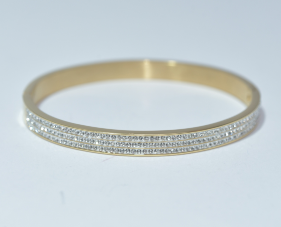 Brazalete zirconias dorado