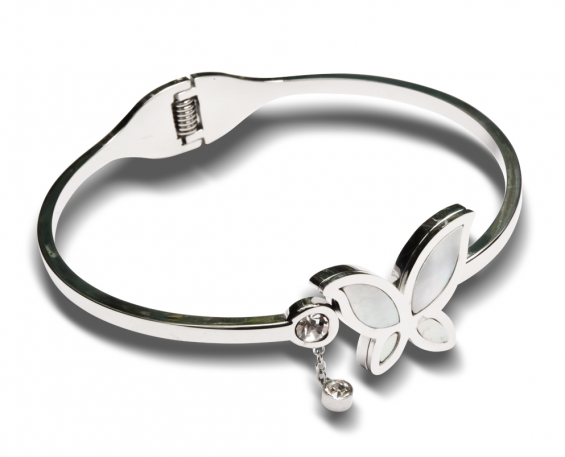 Pulsera mariposa plata