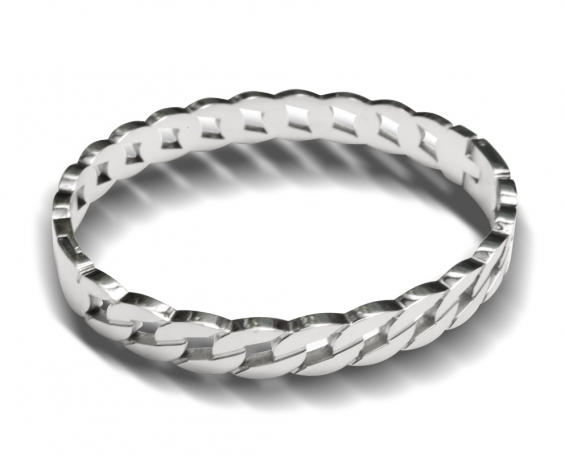 Pulsera cadena plateada