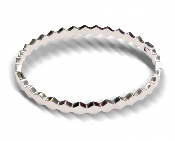 Brazalete rombos plateado 