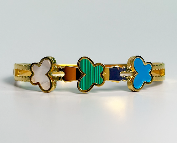 BRAZALETE DE ACERO INOXIDABLE DE MARIPOSAS