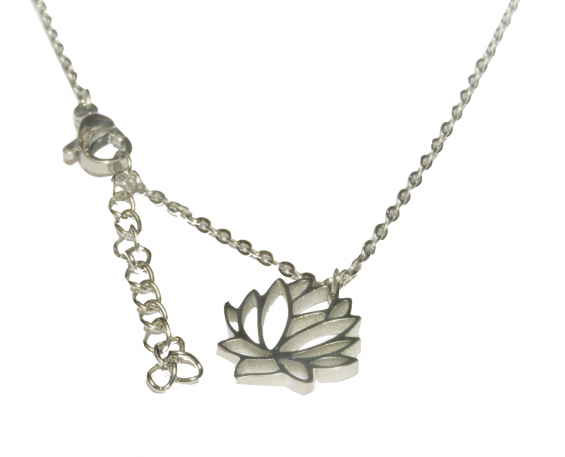 COLLAR FLOR LOTO DE ACERO INOXIDABLE 