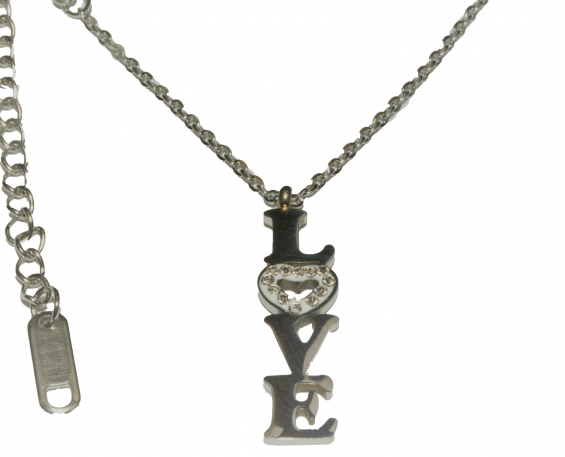 COLLAR LOVE DE ACERO INOXIDABLE 