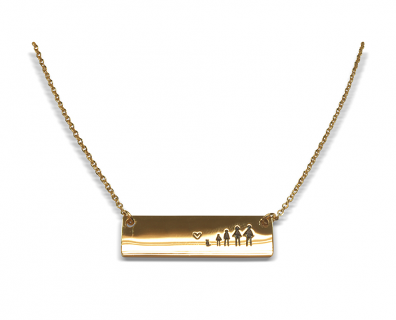 Collar familia dorado
