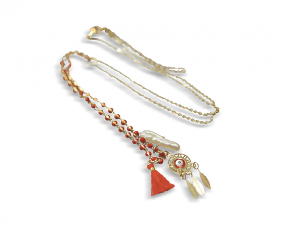 COLLAR ATRAPASUEÑOS Y OJO