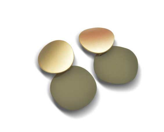aretes fantasia circulo verde