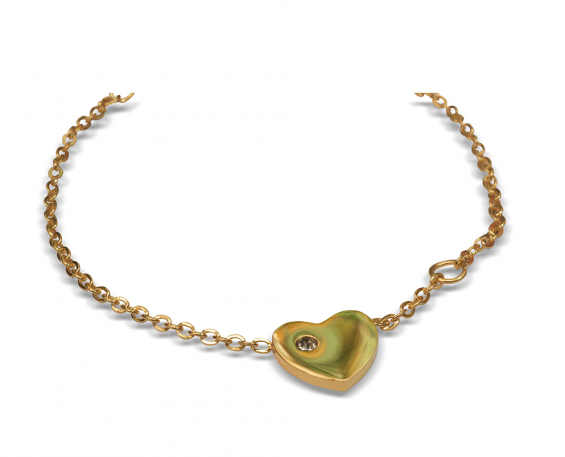 Pulsera de Corazón dorada