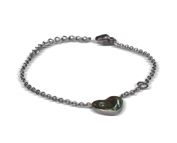 Pulsera acero corazón