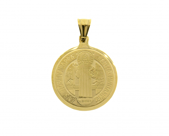 MEDALLA SAN BENITO DE ACERO INOXIDABLE