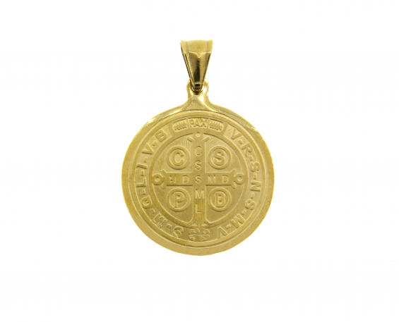 MEDALLA SAN BENITO DE ACERO INOXIDABLE