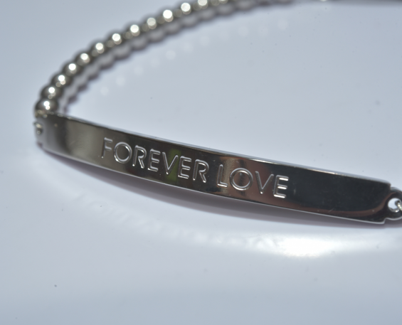 Pulsera de acero inoxidable forever love 