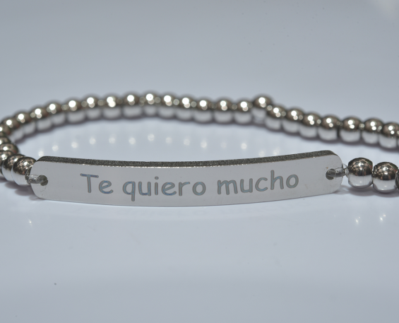 Pulsera de acero inoxidable te quiero mucho