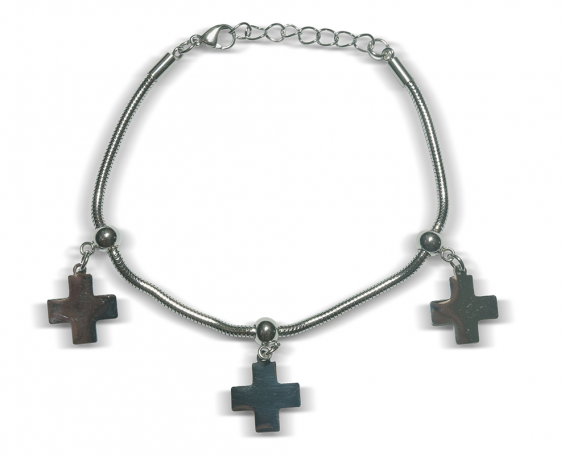 Brazalete acero inoxidable CRUZ