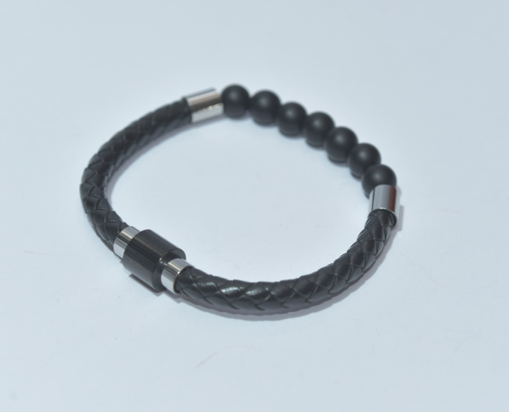 Pulsera negra onix negro