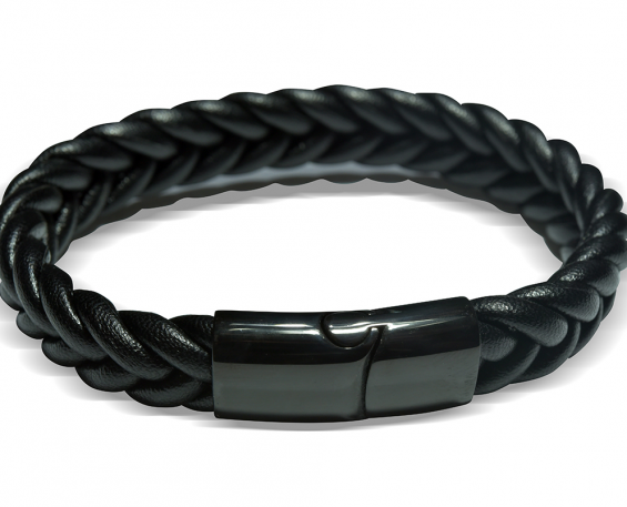 Pulsera de caucho negra 