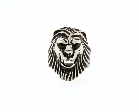 ANILLO DE LEÓN DE ACERO INOXIDABLE
