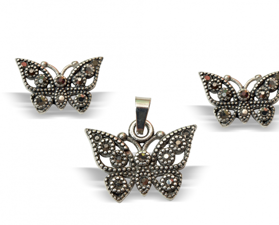 JUEGO MARIPOSA ACERO INOXIDABLE