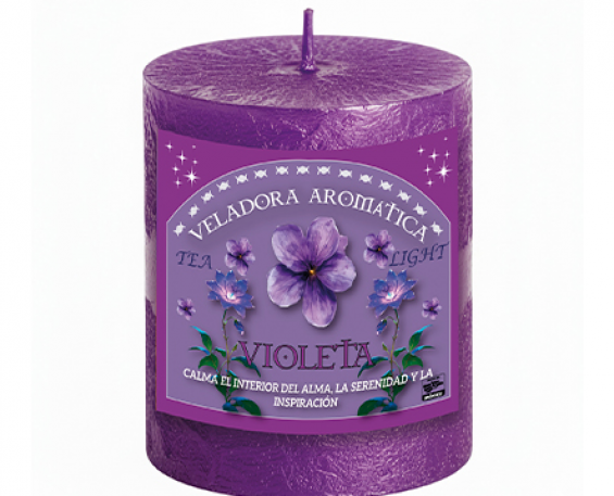 VELA TEA LIGH CON 10 PZ VIOLETA
