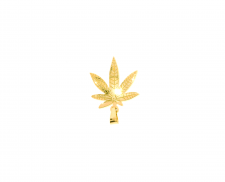 DIJE MARIHUANA DE ACERO INOXIDABLE