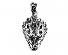 DIJE LOBO DE ACERO INOXIDABLE 