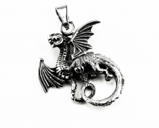 DIJE DRAGÓN DE ACERO INOXIDABLE 