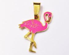 DIJE DE FLAMINGO DE ACERO INOXIDABLE