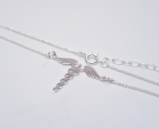 Collar de plata con simbolo medico