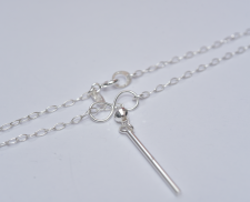 Collar de plata Infinito con bastón