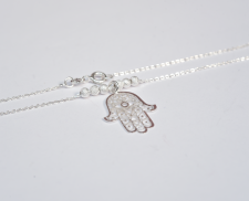 Collar de plata mano de fatima