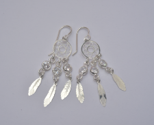 Aretes de plata atrapasueños 