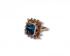 Anillo gema azul