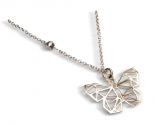 gargantilla de mariposa  de plata