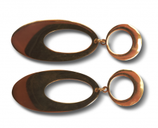 Aretes largos ovalo 
