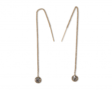 Aretes largo dorados 