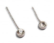 Aretes largos con cristal