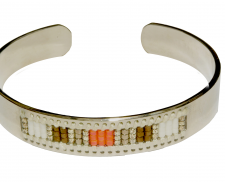 BRAZALETE DE ACERO INOXIDABLE CON CHAQUIRA