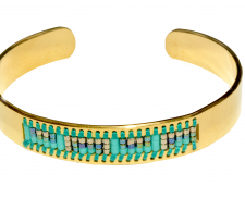 BRAZALETE DE ACERO INOXIDABLE CON CHAQUIRA