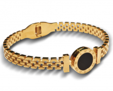 Pulsera números romanos dorada 