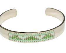 BRAZALETE DE ACERO INOXIDABLE CON CHAQUIRA