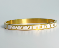 BRAZALETE DE ACERO INOXIDABLE NÚMEROS ROMANOS
