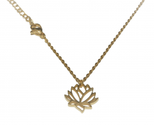 COLLAR FLOR LOTO DE ACERO INOXIDABLE 