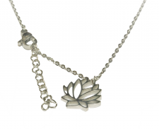 COLLAR FLOR LOTO DE ACERO INOXIDABLE 