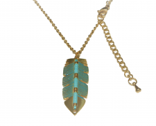 COLLAR PLUMAS DE ACERO INOXIDABLE 