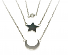 COLLAR ESTRELLAS DE ACERO INOXIDABLE 