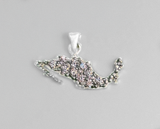 DIJE DE PLATA DE MÉXICO CRISTALES